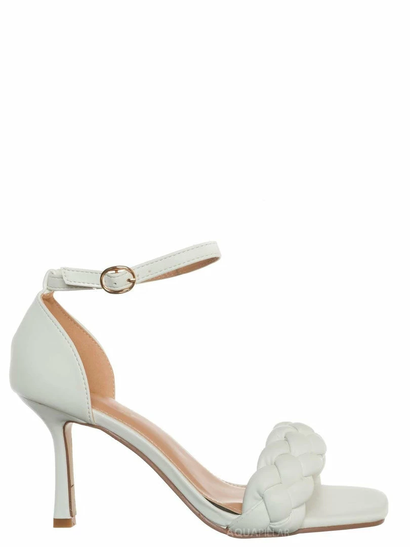 Forever Link Square66 Braided High Heel Stiletto Sandal - Women Ankle Strap Shoes