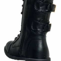 Forever Link New Mango71K Children Combat Boots - Kids Calf High Utilitarian Shoes