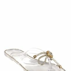 Wild Diva Jolie44 Rhinestone Crystal Jelly Slide, Women Lucite Flip Flop