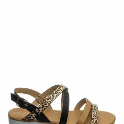 Aquapillar Pansy24 Lightweight Foam Flatofrm Sandal - Platform Strappy Mix Print Flat Shoes New