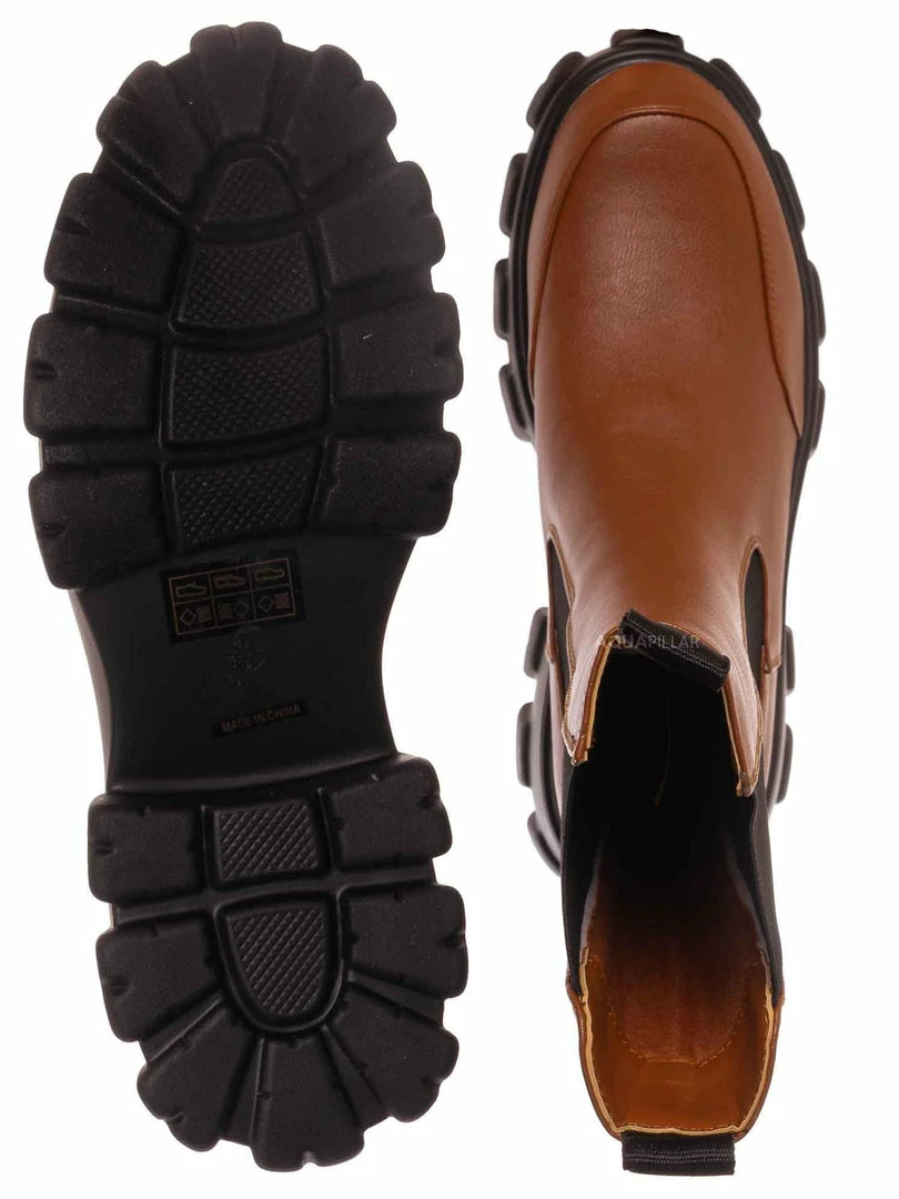 Bamboo New Tetris09 Calf High Chelsea Unisex Dress Boots