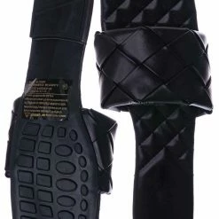 Forever Link Padded18 Wide Woven Slide Sandal - Womens Elongated Open Square Toe Slipper Mule New