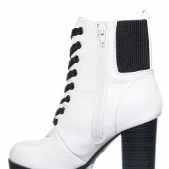 Bamboo Pilate09 Block Heel Combat Bootie - Lug Sole Lace Up Goth Victorian Ankle Boots