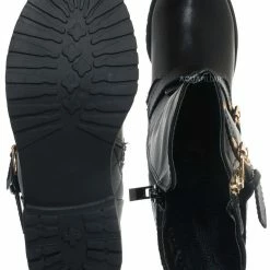 Forever Link Mango21K Childrens Knee High Quilted Riding Boot - Kids Equestrian Shoe