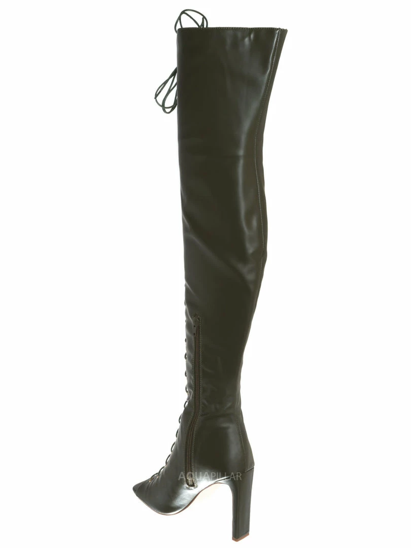 Liliana New Drip1 Victorian Lace Up Combat Boots - Women Corset Shoes