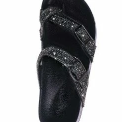 Top Moda New Hawk18K Little Girls Soft Footbed Rhinestone Sandal - Kid Molded Strappy Slipper