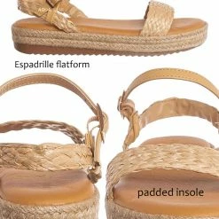 Bamboo New Superb32 Espadrille Flatform Sandal, Womens Lucite TieDye Padded Shoes