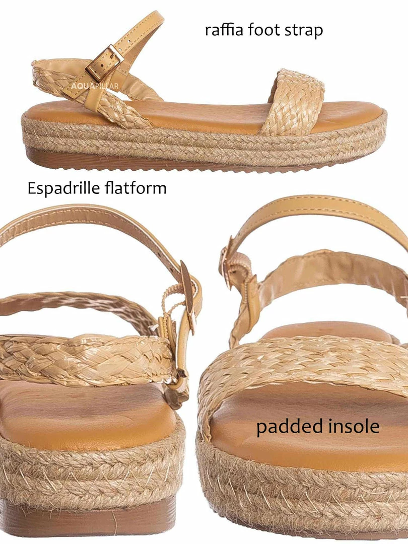 Bamboo New Superb32 Espadrille Flatform Sandal, Womens Lucite TieDye Padded Shoes
