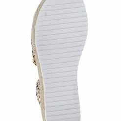 Soda Topic Espadrille Jute Rope Wrap Platform Flatform Rubber Shark Tooth Flat Sandal