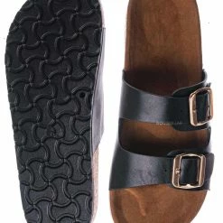 Bamboo Defeat57 Contoured Footbed Slide Sandal - Anatomical Molded Slipper Corks Shoes