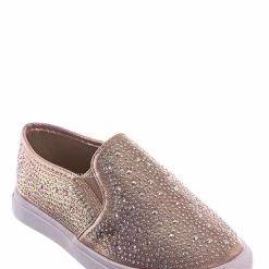 Forever Link Design08K Children Rhinestone Crystal Slip On Sneaker - Kids Girl Sporty Loafer New