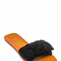 Bamboo Moondance17 Twist Knot Flat Slipper Mule - Women Slide In Boho Wide Band Sandal New