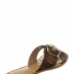 Soda Oregan Vintage Croco Slide In Slipper - Women Slipper Cross Strap Sandal New