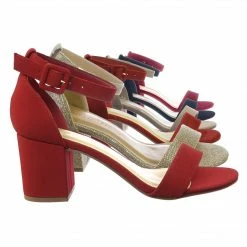 CityClassified Cake Minimalist Simple Chunky Block High Heel Dress Sandal W Ankle Strap