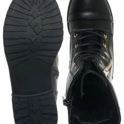 Forever Link New Mango71K Children Combat Boots - Kids Calf High Utilitarian Shoes