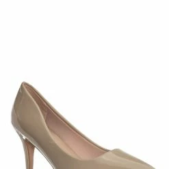 Forever Link Heels Sanzi2 Low Stiletto Heel Pumps - Slip On Dress Shoes Solid Or Animal Prints