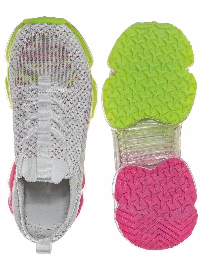 Forever Link New Flow20K Kids Multi Color Sneaker On Lucite Jelly Outsole