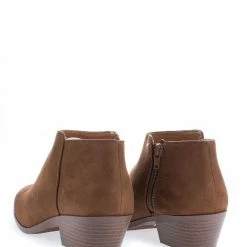 Aquapillar New Mug Western Low Chunky Block Heel Bootie - Women Ankle Boots W Stack Heel