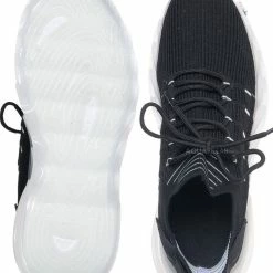 La Shailah Format11 Elastic Knitt Mesh Rubber Sneaker, Athleisure Tennis Trainer Shoes