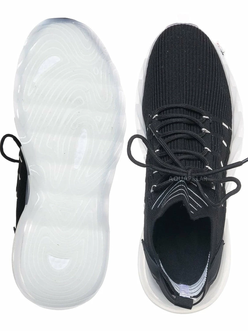 La Shailah Format11 Elastic Knitt Mesh Rubber Sneaker, Athleisure Tennis Trainer Shoes