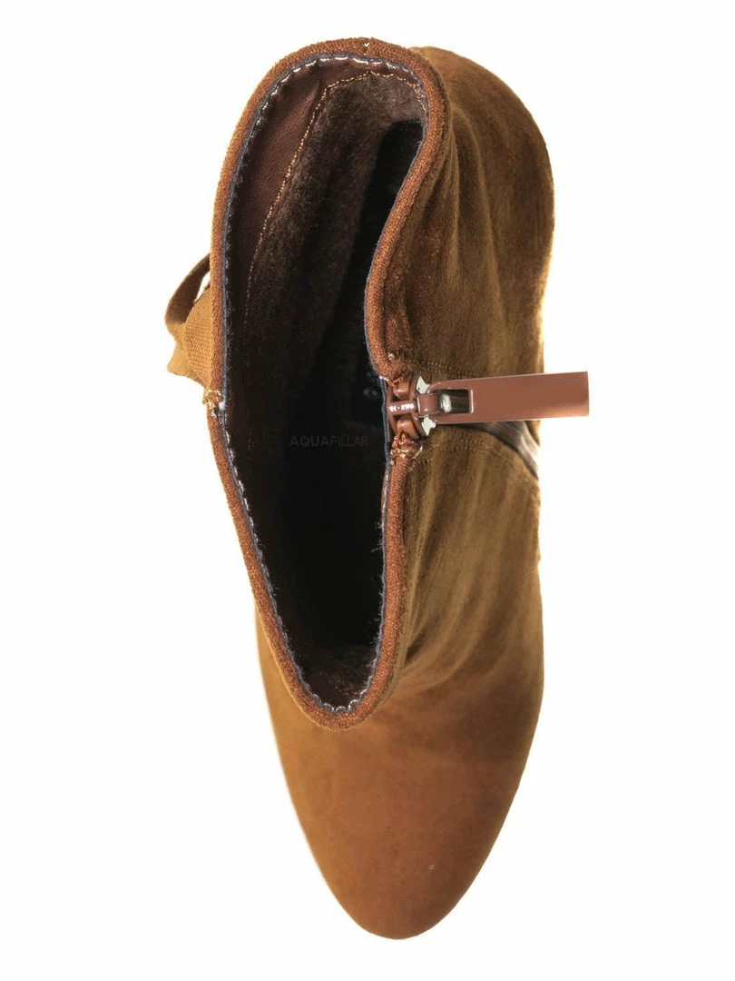 Breckelle's Lisa12 20s Retro Fringe Ankle Bootie - Flappy Tassel Block High Heel Dress Boots