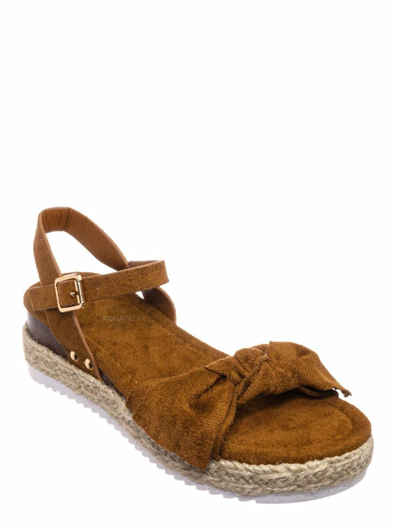 Forever Link New Sensational32K Girls Espadrille Flatform Sandal - Children Thread White Platform