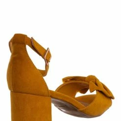 Bamboo Headline09 Womens Block Heel Bow Sandal New