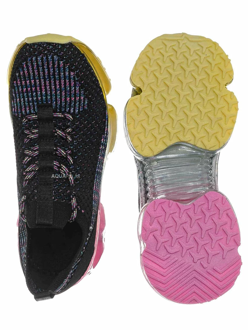 Forever Link New Flow20K Kids Multi Color Sneaker On Lucite Jelly Outsole