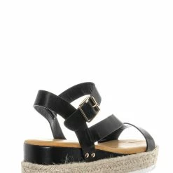 Bamboo Leading03 Gladiator Strappy Espadrille Flatform - Platform Wedge Open Toe Sandal