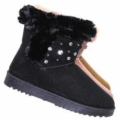 Forever Link Annie12 Snow Boots W Fur & Rhinestones