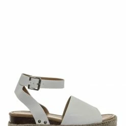 Bamboo New Sensational1 Strappy Espadrille Flatform - Jute Braid Platform Sandal