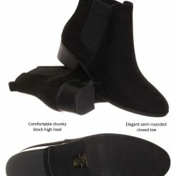 Soda New Teapot Chelsea Ankle Bootie On Chunky Block Heel