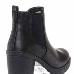 Bamboo Status50 Block Heel Chelsea Boot - Chunky Block Heel Zip Up Ankle Bootie New