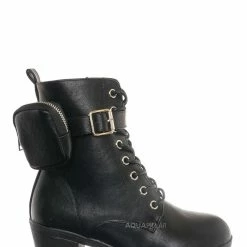 Forever Link New Pacific33K Children's Block Heel Utility Combat Bootie