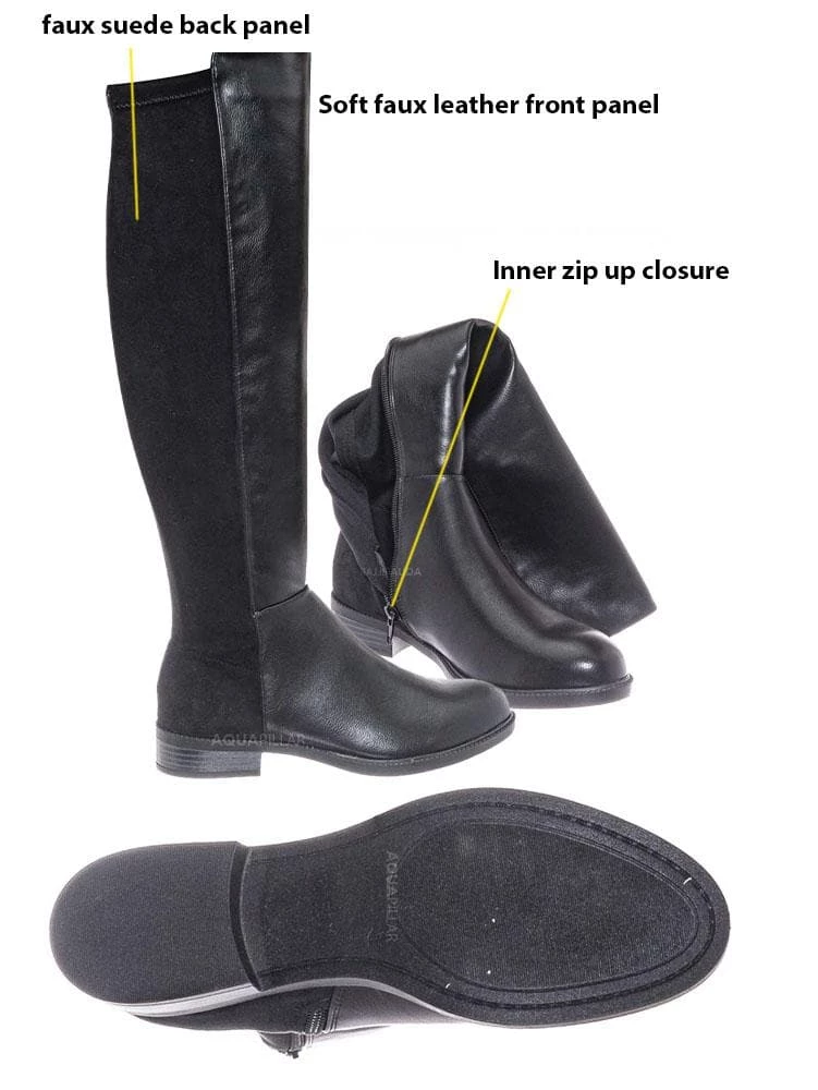 Bamboo Sector08 Duo Fabric Knee High Riding Boots New