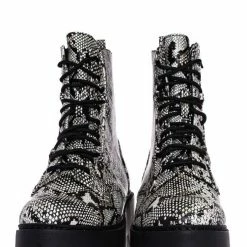 Bamboo Staging01 Chunky Edgy Lug Sole Combat Boot- Army Military Threaded Rugged Bootie New