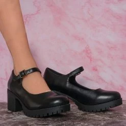 Soda Boxer Chunky Heel Mary Jane Pump - Women Dress Shoes New