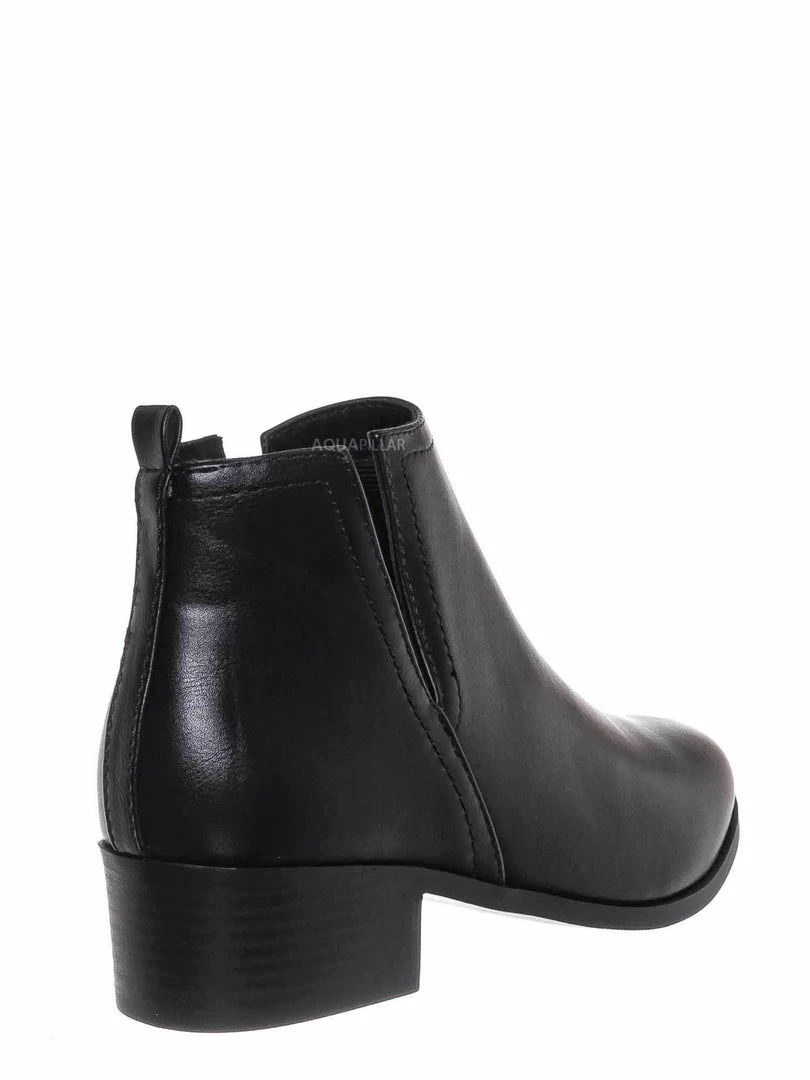 Soda Rapid Slip On Cut Out Bootie - Western Chelsea Split Shaft Ankle Boot