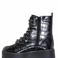 Bamboo Staging01 Chunky Edgy Lug Sole Combat Boot- Army Military Threaded Rugged Bootie New