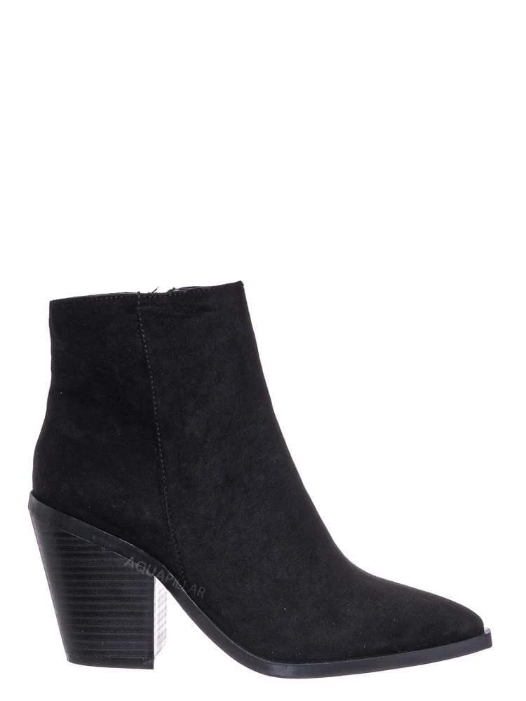 Bamboo Upstream03 Classic Block Heel Bootie New