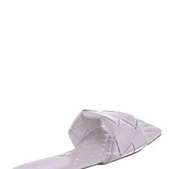 Forever Link Padded18 Wide Woven Slide Sandal - Womens Elongated Open Square Toe Slipper Mule New