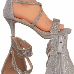 Delicacy Excited104 Women Rhinestone Crystal Glitter Dress Sandal