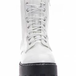 Bamboo Staging01 Chunky Edgy Lug Sole Combat Boot- Army Military Threaded Rugged Bootie New