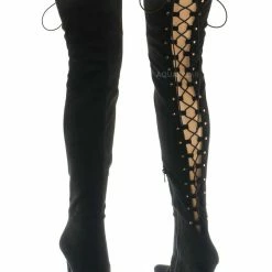 Forever Link Ariana31 Thigh High Victorian Corset Boots - Women Shoes