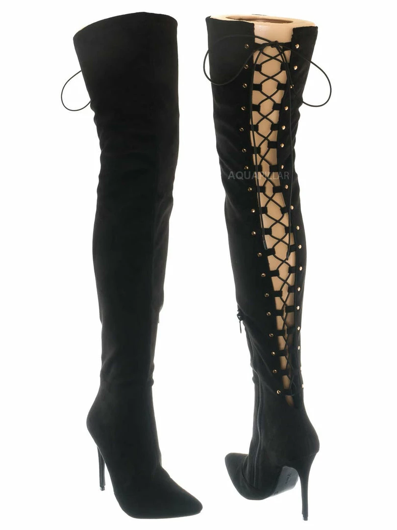 Forever Link Ariana31 Thigh High Victorian Corset Boots - Women Shoes