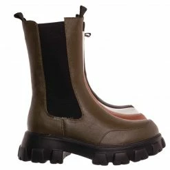 Bamboo New Tetris09 Calf High Chelsea Unisex Dress Boots