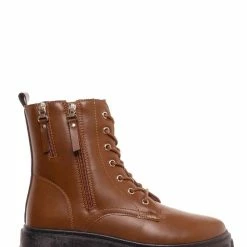 Forever Link Atlantic06 Double Zipper Lace Up Combat Bootie New