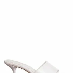 Anne Michelle Align03 Square Toe Slide In Mule - Women High Heel Slipper Cow Vinyl New