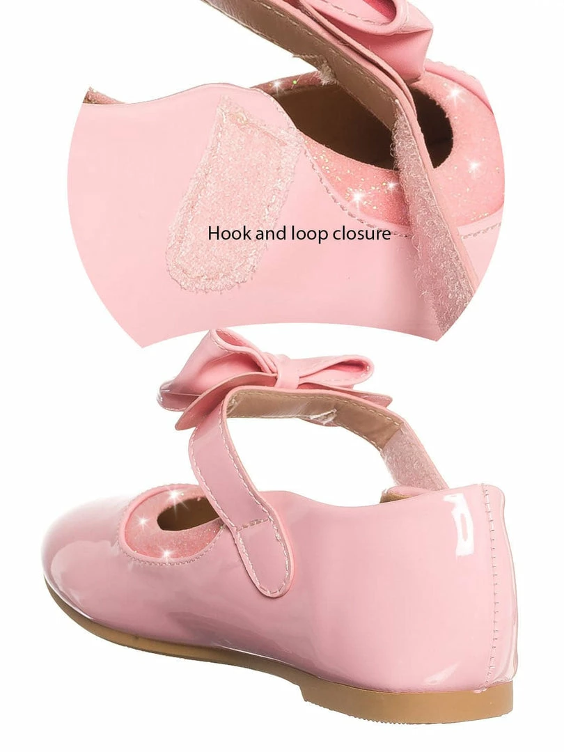 Lucky Top Hilton1K Children Flat Mary Jane, Girl Kids Cute Glitter Shoes New