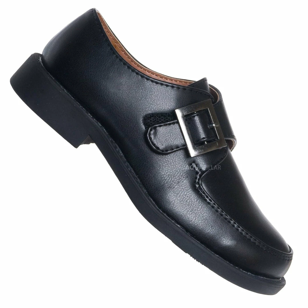 Little Angel Jackie352 Childrens Formal Monk Strap Loafer, Kids Toddler Youth Dress Shoes